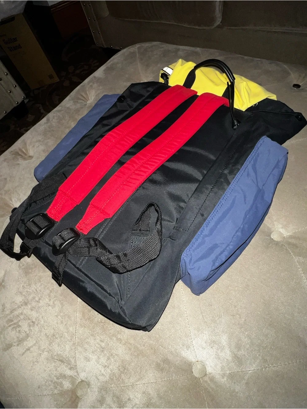 Polo by Ralph Lauren Black, Yellow & Navy 'Snow Beach' Backpack